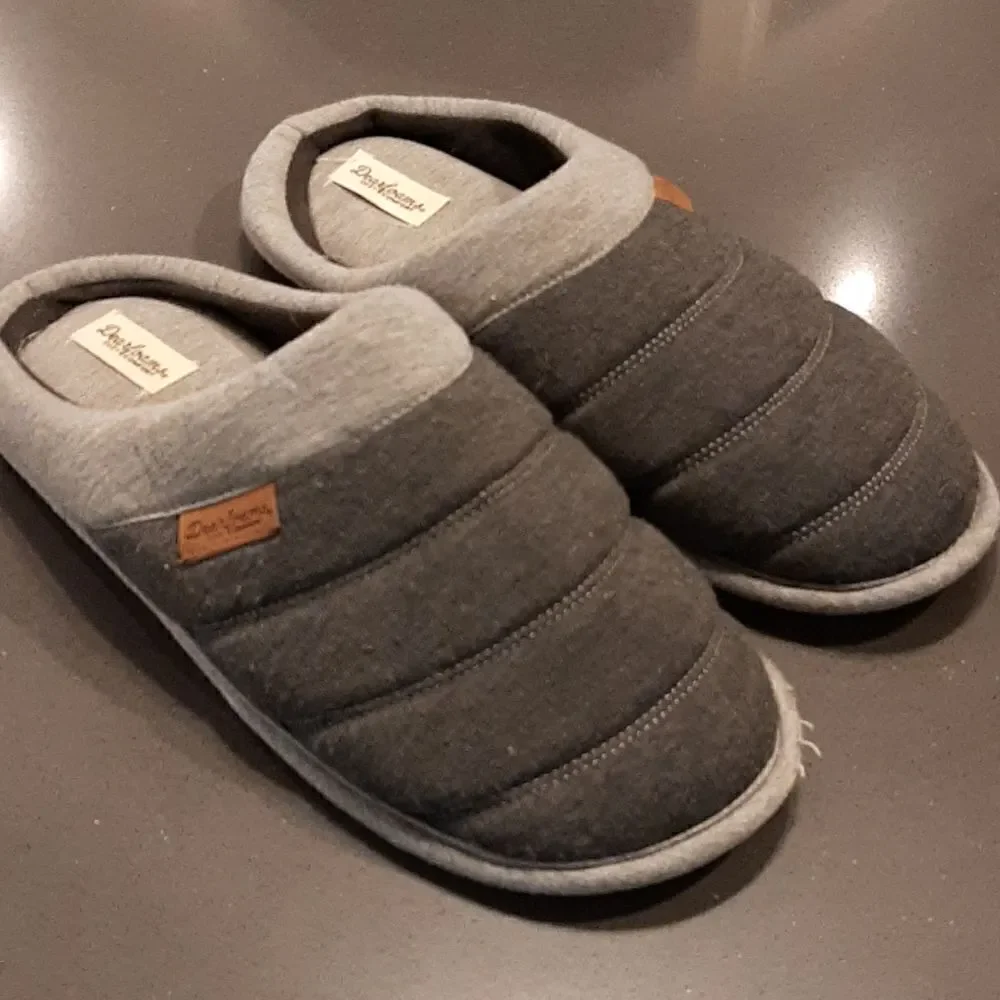 Dearfoams Cozy Comfort Gray Slippers
